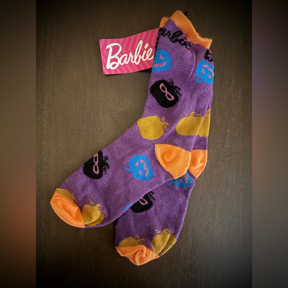 CLEARANCE Barbie Fun Purple and Orange Socks